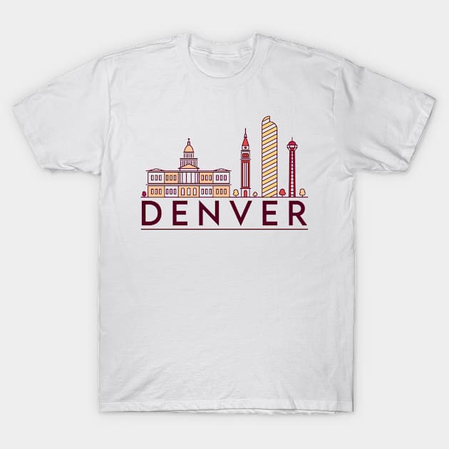 Denver cityscape T-Shirt by SerenityByAlex